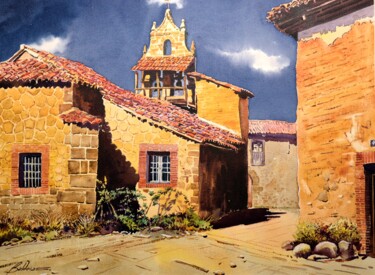 Pintura titulada ""Sol de Castilla"" por Francisco Molina Balderas, Obra de arte original, Acuarela
