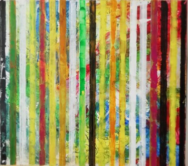 Pintura titulada "Abstract landscape" por Francisco Santos, Obra de arte original, Acrílico
