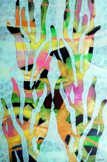 Pintura intitulada "Seaweed 1" por Francisco Santos, Obras de arte originais, Acrílico