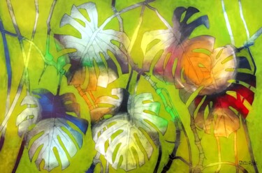 绘画 标题为“A beautiful garden 1” 由Francisco Santos, 原创艺术品, 丙烯