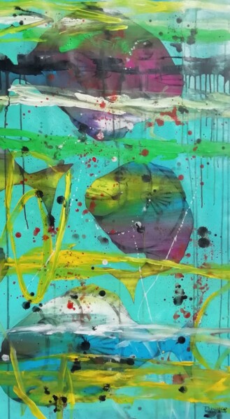 Pintura titulada "Fish 1" por Francisco Santos, Obra de arte original, Acrílico