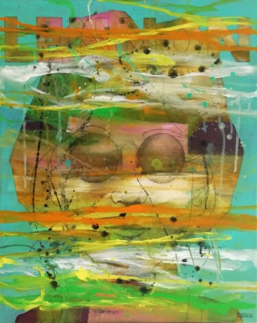 Картина под названием "Lennon" - Francisco Santos, Подлинное произведение искусства, Акрил