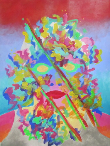 Peinture intitulée "POP ART SWIMMER" par Francisco Serrano Gutierrez, Œuvre d'art originale, Acrylique