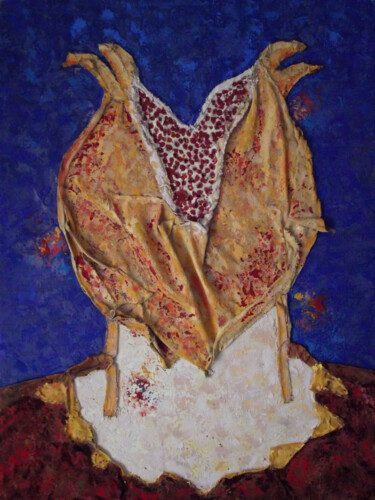 Textile Art με τίτλο "REGENERATION" από Francisco Serrano Gutierrez, Αυθεντικά έργα τέχνης, Ύφασμα Τοποθετήθηκε στο Ξύλινο φ…