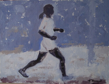 Painting titled "MARATON" by Francisco Serrano Gutierrez, Original Artwork, Oil