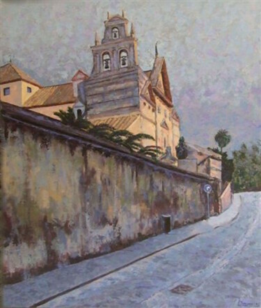 Painting titled "CALLE FRAILES (CORD…" by Francisco Serrano Gutierrez, Original Artwork, Oil Mounted on Wood Panel