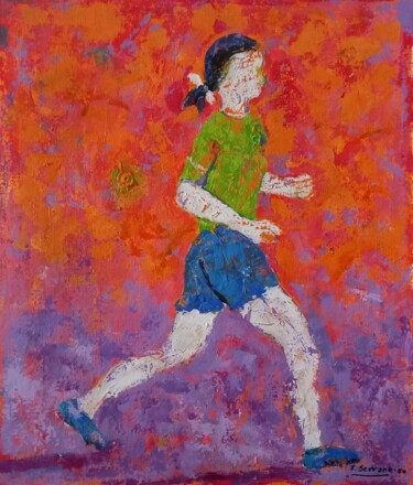 Painting titled "MARATON I" by Francisco Serrano Gutierrez, Original Artwork, Acrylic