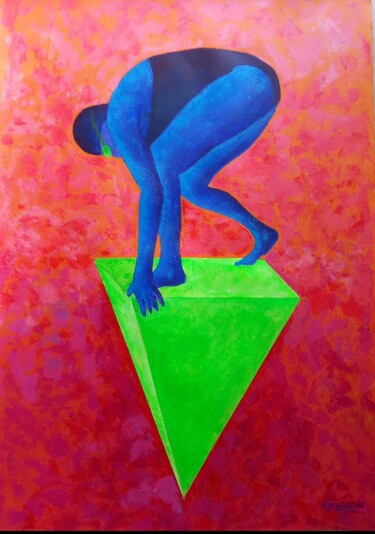 Картина под названием "SALTO ESPERANZA" - Francisco Serrano Gutierrez, Подлинное произведение искусства, Акрил