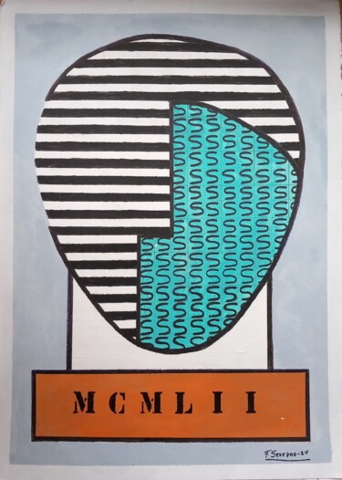 Malerei mit dem Titel "MCMLII (1952)" von Francisco Serrano Gutierrez, Original-Kunstwerk, Acryl