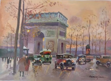 Painting titled "Paris 45 x 33 cm" by Francisco Lima, Original Artwork, Acrylic