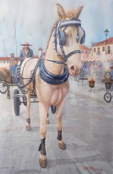 Peinture intitulée "Inside a horse's he…" par Francisco Salgado Dias, Œuvre d'art originale, Aquarelle