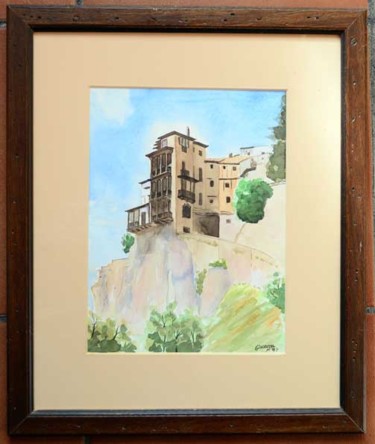 Pintura titulada "Casas Colgadas II" por Francisco Guerra, Obra de arte original, Oleo