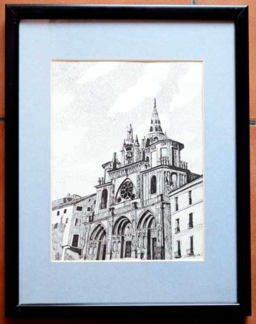 Dibujo titulada "La antigua catedral…" por Francisco Guerra, Obra de arte original, Otro