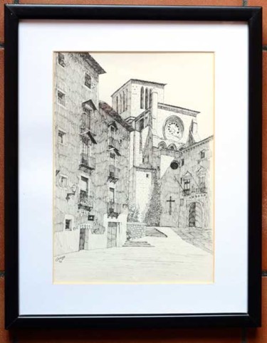 Dibujo titulada "La Plaza del Clavel…" por Francisco Guerra, Obra de arte original, Otro