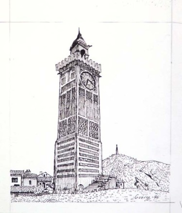 Dibujo titulada "Antigua Torre de Ma…" por Francisco Guerra, Obra de arte original, Otro