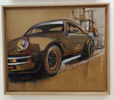 "Porsche 2" başlıklı Tablo Francis L'Huillier tarafından, Orijinal sanat, Akrilik Ahşap panel üzerine monte edilmiş