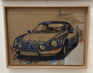 Painting titled "alpine 2" by Francis L'Huillier, Original Artwork, Acrylic Mounted on Wood Panel