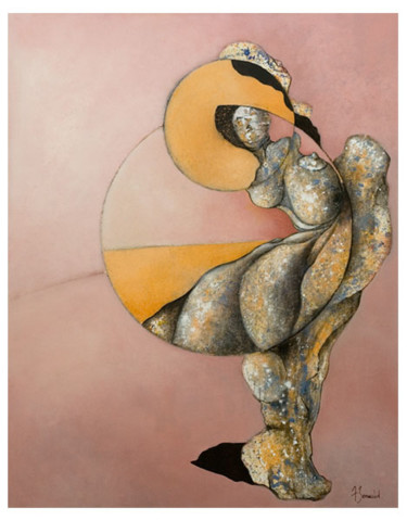 Peinture intitulée "Orange amer" par Franck Benoualid, Œuvre d'art originale