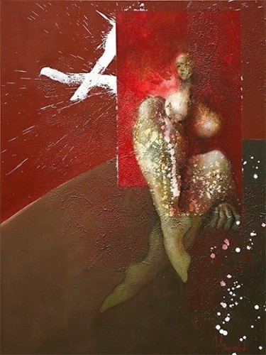 Peinture intitulée "A ses rêves suspend…" par Franck Benoualid, Œuvre d'art originale