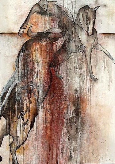 Peinture intitulée "Viva el toro" par Franck Benoualid, Œuvre d'art originale