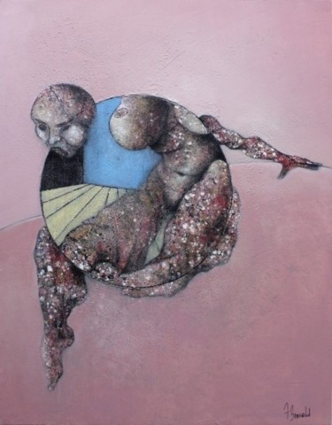 Peinture intitulée "Pas si rose" par Franck Benoualid, Œuvre d'art originale