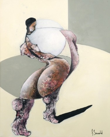 Peinture intitulée "NavajoWhite" par Franck Benoualid, Œuvre d'art originale