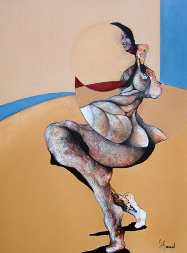 Peinture intitulée "RosyBrowm" par Franck Benoualid, Œuvre d'art originale