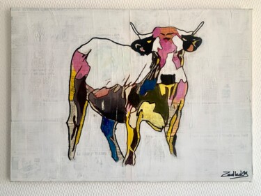 绘画 标题为“MEUH” 由Franck Delapierre, 原创艺术品, 丙烯