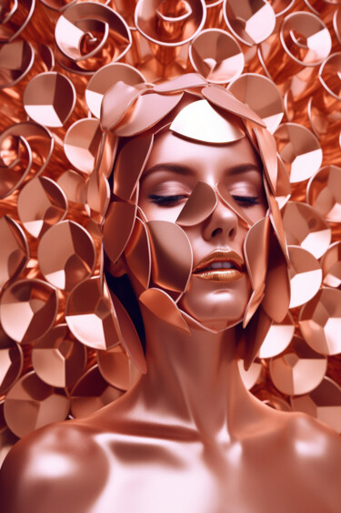 Digital Arts titled "Pop Girl Gold Serie…" by Franck Gérard, Original Artwork, AI generated image