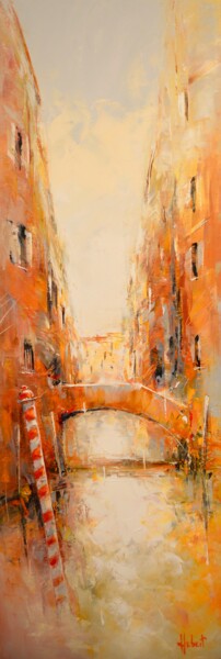 Peinture intitulée "A Venise" par Franck Hebert, Œuvre d'art originale, Huile