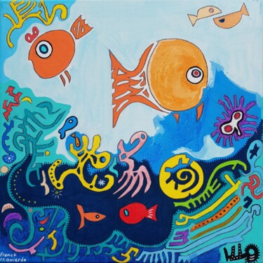Peinture intitulée "Aquarium 2" par Franck Izquierdo (Fraizq), Œuvre d'art originale, Acrylique