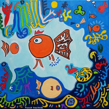 Картина под названием "Aquarium 3" - Franck Izquierdo (Fraizq), Подлинное произведение искусства, Акрил