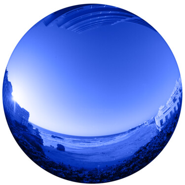Photography titled "Biarritz Klein Blue…" by Franck Laharrague, Original Artwork, Manipulated Photography