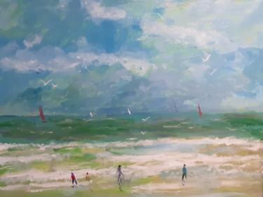 Peinture intitulée "La mer est belle" par Franck Lauterbach, Œuvre d'art originale, Acrylique