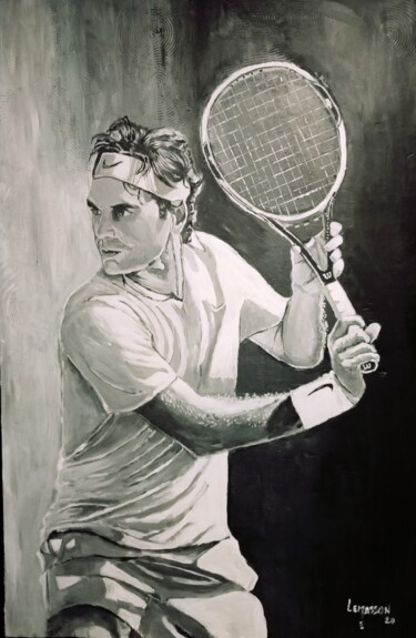 绘画 标题为“Roger Federer” 由Franck Lemasson, 原创艺术品, 丙烯