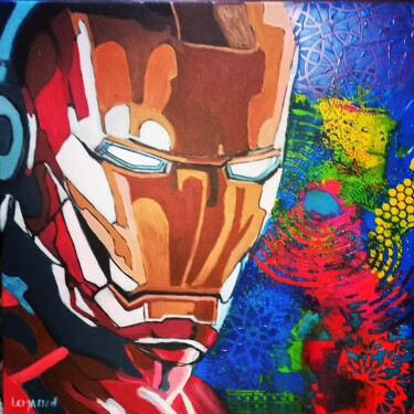 Painting titled "IRON MAN" by Franck Lemasson, Original Artwork, Acrylic