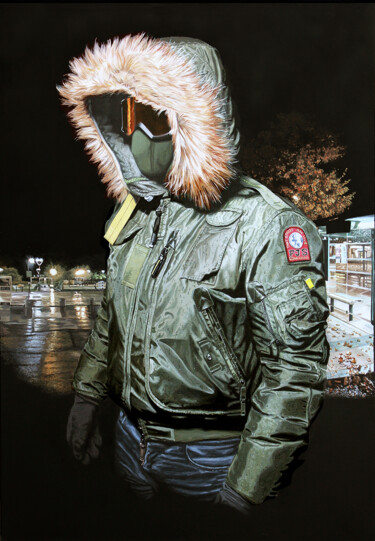 Картина под названием "Time Oddity 3" - Franck Lloberes, Подлинное произведение искусства, Акрил Установлен на Деревянная ра…