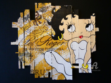 Malerei mit dem Titel "Betty Roger" von Franck Neuville, Original-Kunstwerk, Acryl