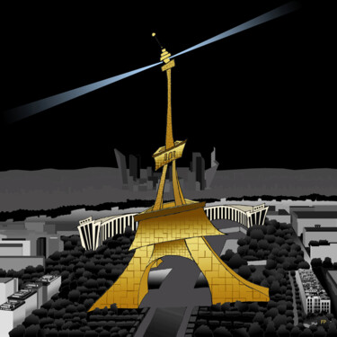 "La TOUR EIFFEL (By…" başlıklı Dijital Sanat Franck Poidevin tarafından, Orijinal sanat, 2D Dijital Çalışma