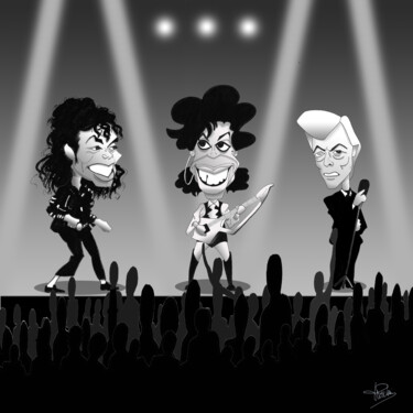 Arte digital titulada "RockStars" por Franck Poidevin, Obra de arte original, Pintura Digital