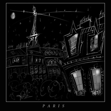 Digital Arts titled "Paris" by Franck Poidevin, Original Artwork, Digital Painting