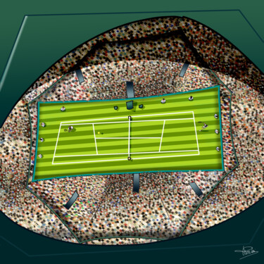 Digitale Kunst mit dem Titel "Wimbledon" von Franck Poidevin, Original-Kunstwerk, Digitale Malerei