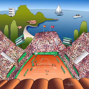 Arte digital titulada "Open MONTE CARLO" por Franck Poidevin, Obra de arte original, Pintura Digital