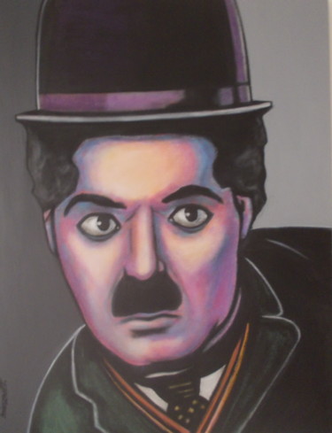 Painting titled "charlot" by Franck Poinsenet, Original Artwork, Acrylic