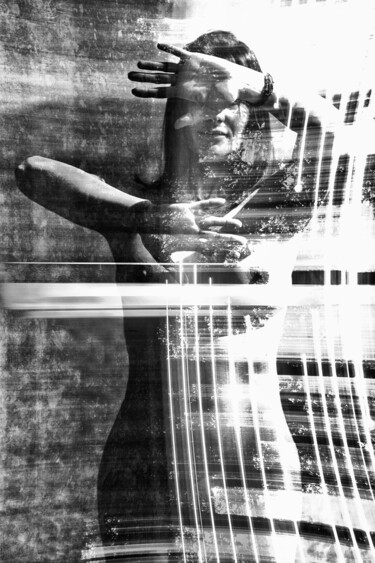 Arts numériques intitulée "Incertain reflet" par Franck Rozet, Œuvre d'art originale, Photo montage Monté sur Aluminium
