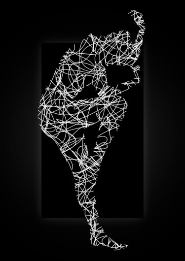 Цифровое искусство под названием "Gribouillage" - Franck Rozet, Подлинное произведение искусства, Цифровая живопись Установл…