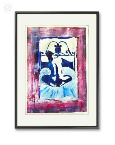 Peinture intitulée "La boudeuse" par Franck Rozet, Œuvre d'art originale, Acrylique Monté sur Carton