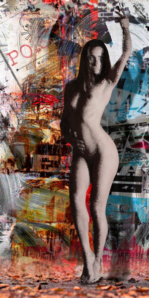 Цифровое искусство под названием "L'affiche" - Franck Rozet, Подлинное произведение искусства, Цифровая живопись Установлен…