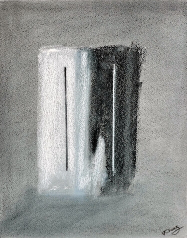 图画 标题为“Dualité” 由Franck Sanz, 原创艺术品, 木炭