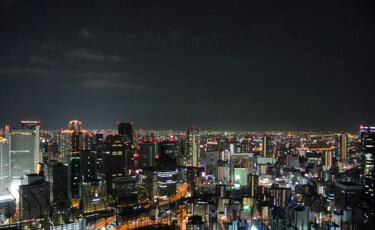 Fotografia intitolato "Japon Osaka vue de…" da Franck Sanz, Opera d'arte originale, Fotografia non manipolata